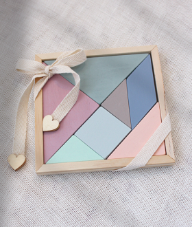 Παιδική μπομπονιέρα βάπτισης ξύλινο παζλ