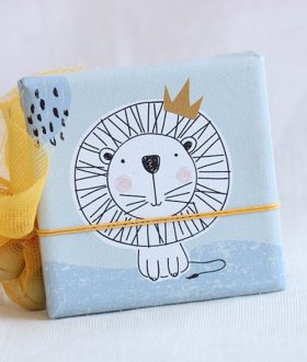 Μπομπονιέρα καδράκι λιονταράκι