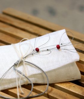 Μπομπονιέρα γκι μεταλλικό