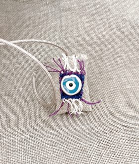 Κολιέ boho μάτι κεραμικό